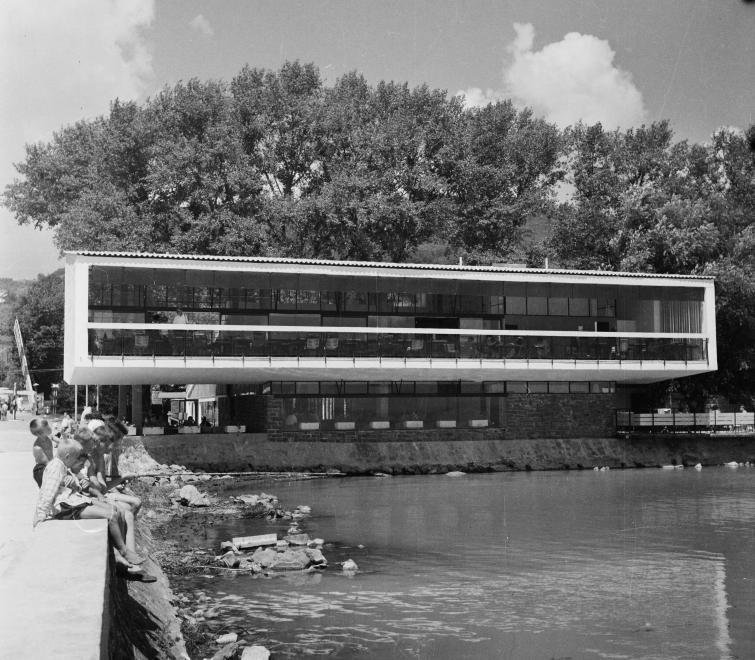 1962 Badacsony, Tátika Étterem, Hajóállomás, fotó © Bauer Sándor