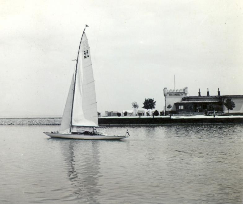 1939 Balatonboglár, Vitorláshajó, Kikötő, fotó © Klenner Aladár
